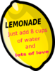 Lemonade Favor Tag Clip Art