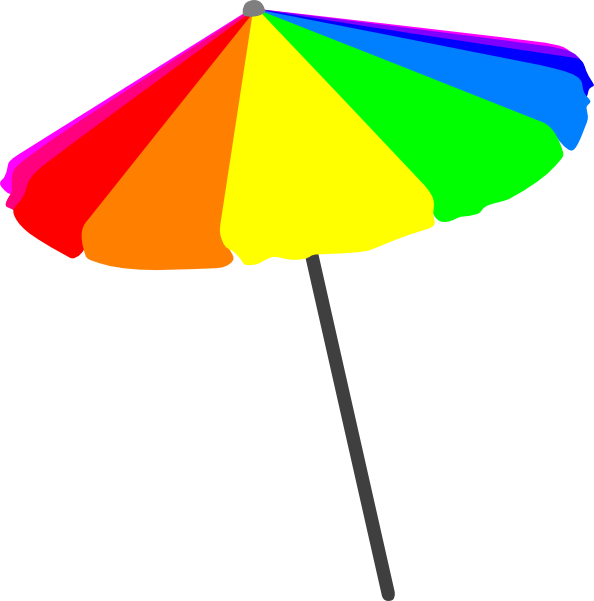 Beach Umbrella, Primary Clip Art at Clker.com - vector ...