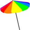 Beach Umbrella, Primary Clip Art