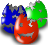 Scary Easter Eggs Clip Art