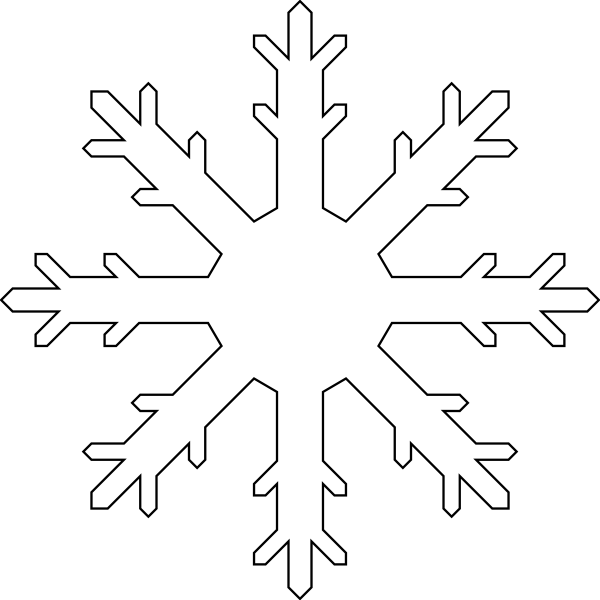 snowflake clipart free black white - photo #7