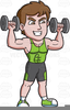 Weight Lifting Cartoon Clipart Image