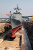 The Guided Missile Cruiser Uss Cowpens (cg 63) At The Completion Of Its Ships Repair Force (srf) Dry Dock Period In Yokosuka, Japan Image