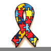 Autism Awareness Ribbon Clipart Image