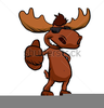 Free Moose Cartoon Clipart Image