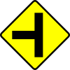 Caution T Junction Road Sign Clip Art