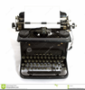 Old Fashioned Typewriter Clipart Image