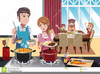 Family Meal Table Clipart Image