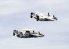 An E-2c Hawkeye And A C-2a Greyhound Make A Fly-by Over The Uss Constellation (cv 64) During Practice For Constellation Image