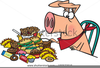 Eating Like Pig Clipart Image