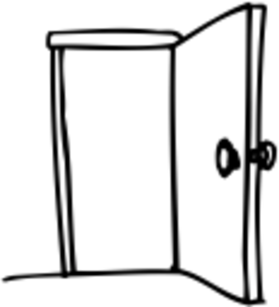 door clipart black and white - photo #9