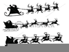 Flying Reindeer Free Clipart Image