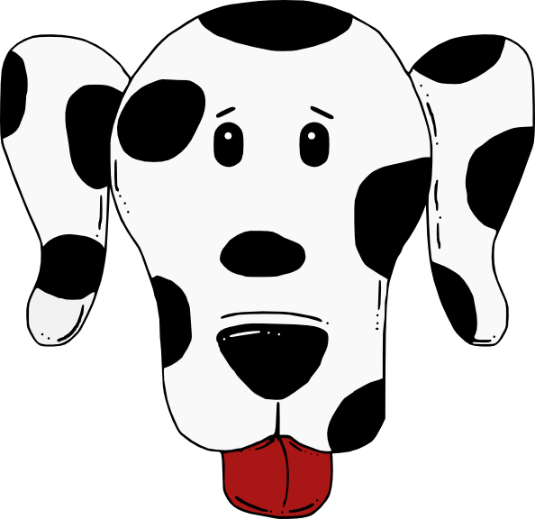 clipart dog walking. Spotty Dog clip art