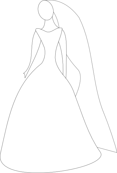 Bride In Wedding Dress clip art