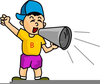 Girl With Megaphone Clipart Image