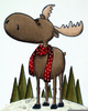 Free Cute Moose Clipart Image