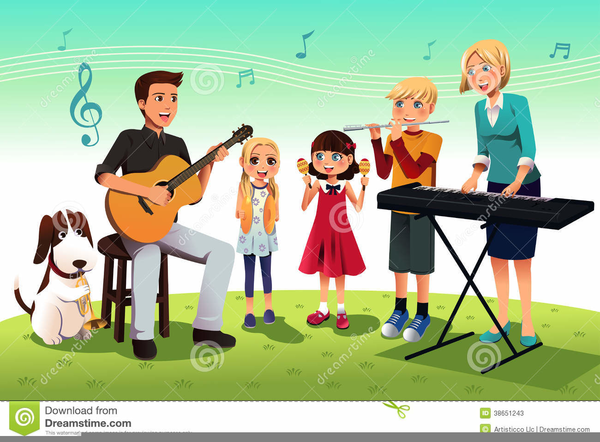 family playing clipart