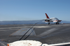 A T-45c Goshawk Catches One Of Four Arresting Wires As It Lands On The Flight Deck Of Uss John C. Stennis (cvn 74) Image