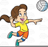 Clipart Girl Playing Softball Image