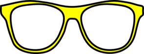 Yellow Gratitude Glasses Clip Art