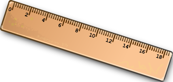 centimeters on ruler. Ruler
