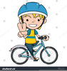 Boy Riding A Bike Clipart Image