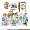 Free Clipart Family Dinner Image