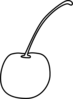 Cherry B&w Clip Art