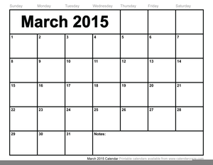 Free Printable Calendar With Clipart Image