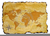 Antique World Map Clipart Image