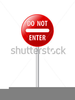 Enter At Your Own Risk Clipart Image