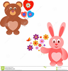 Teddy Bear With Balloons Clipart Image