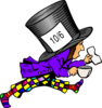 Mad Hatter Wild Colors Clip Art
