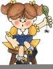 Little Miss Muffett Clipart Image