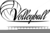 Flying Volleyball Clipart Image