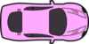 Pink Car - Top View Clip Art