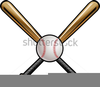 Baseball Cross Bats Clipart Image