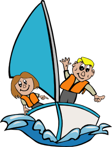 Kids Sailing Clip Art