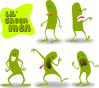 Kablam Lil Green Men Clip Art