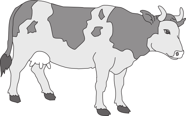 cow clipart black and white - photo #48