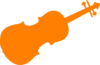 Orange Violin Clip Art