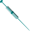 Teal Syringe Injection Clip Art