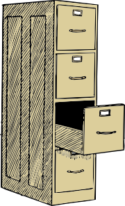 File Cabinet With Drawes Clip Art