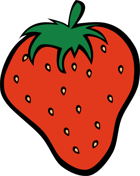 red strawberry clipart - photo #4