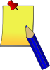 Post It Paper Pen Clip Art