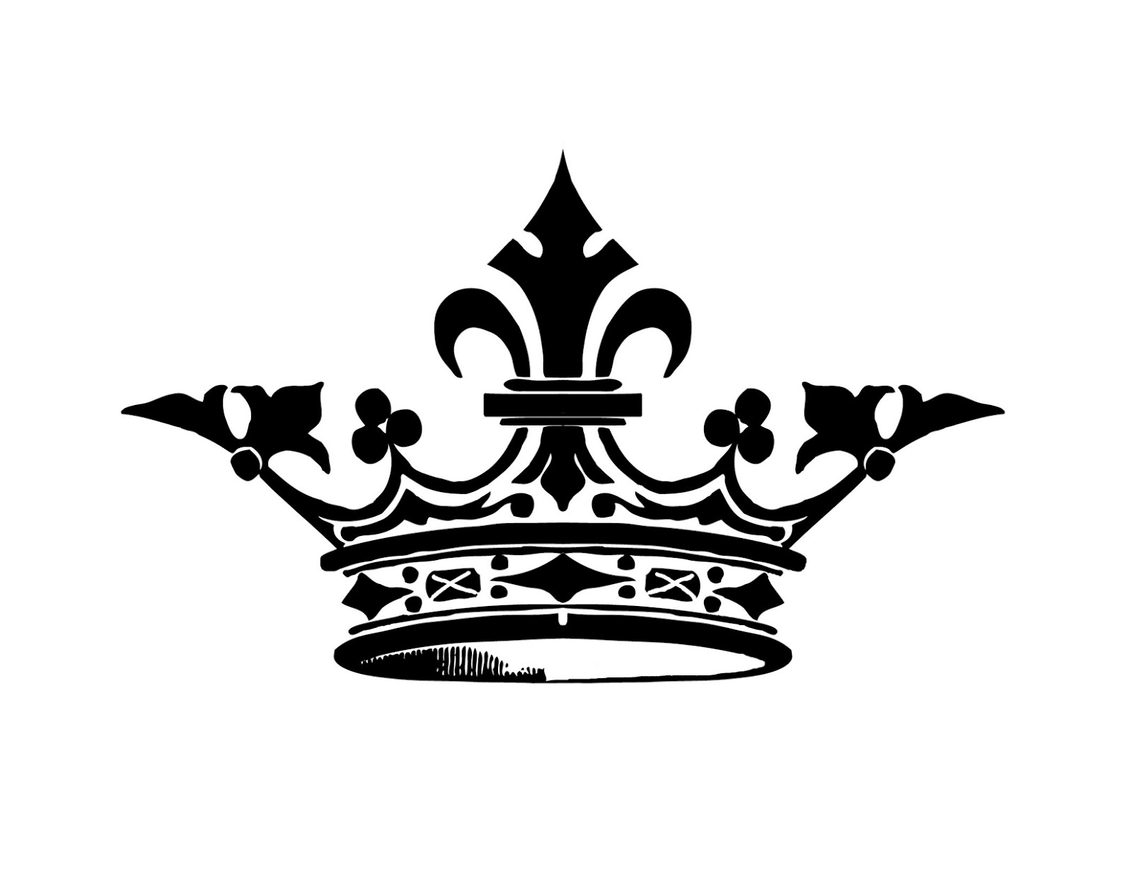 free crown clipart black and white - photo #32