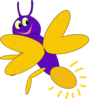 Purple Firefly 6 Clip Art