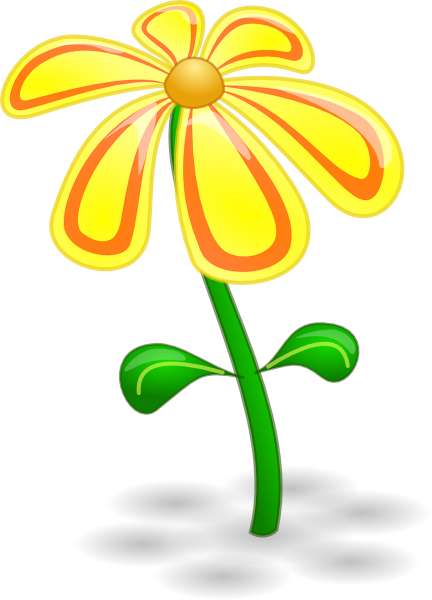 clipart of yellow flowers - photo #18