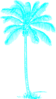 Light Aqua Palm Tree Clip Art