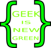 Geek Is The New Green Clip Art